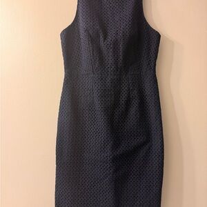 J. Crew Navy Eyelet Dress